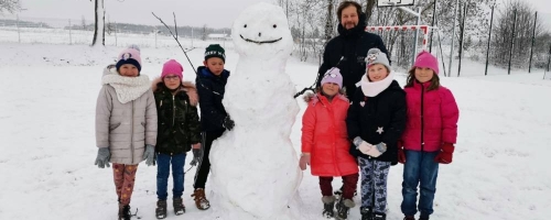 Pierwsza klasa i pierwszy śnieg :)