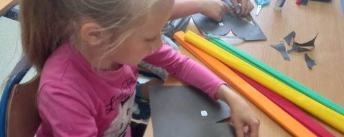 Witraże w wykonaniu uczniów klasy I 
