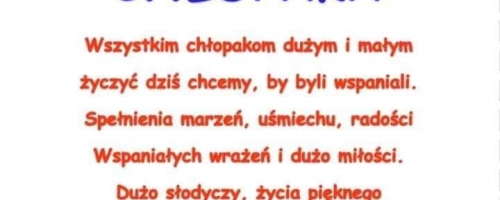 Dzień Chłopaka w klasie 1, 2 i 3